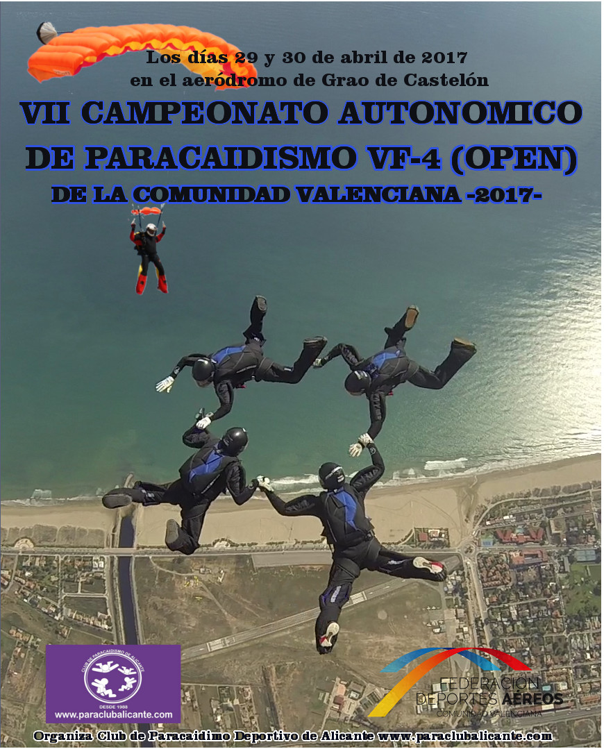 CARTEL AUTONOMICO 29 30 ABRIL Club Paracaidismo Dep Alicante