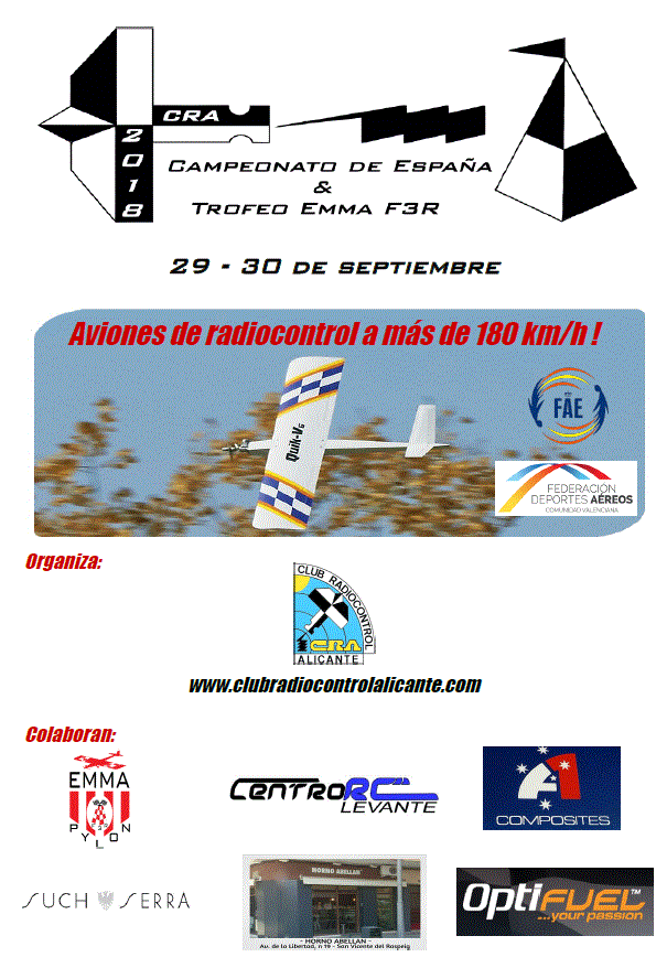 Cartel Cto. Espaa y Trofeo Emma F3R 29 30 de Septiembre 2018